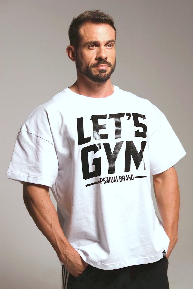 Lets Gym - Camiseta Oversized Branco - 2447BR