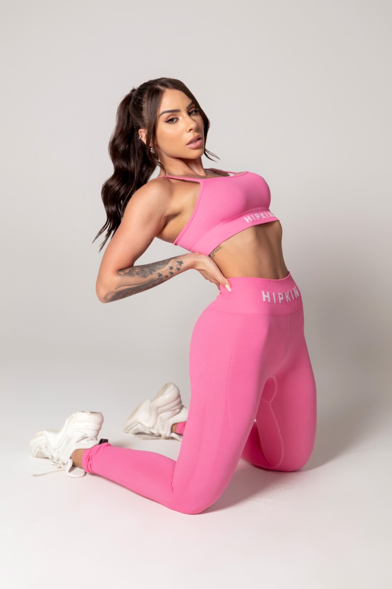 Hipkini - Pink Seamless Athleisure Top - 33330635