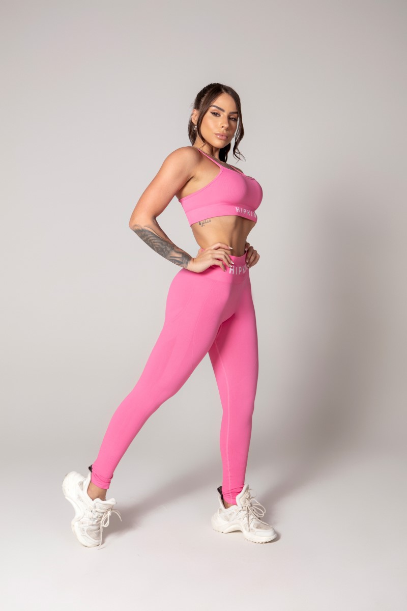 Hipkini - Pink Seamless Athleisure Top - 33330635