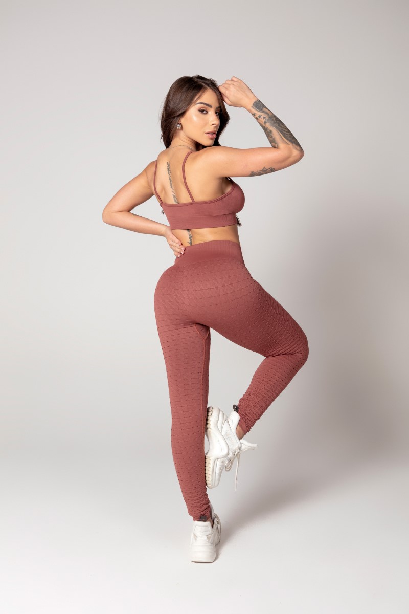 Hipkini - Brown Seamless Athleisure Top - 33330630