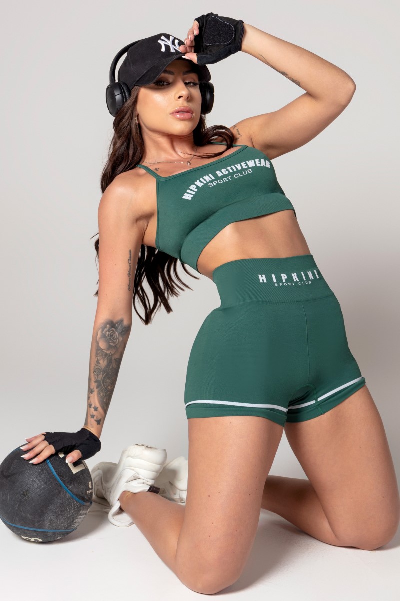 Hipkini - Shorts Athleisure Seamless Verde Escuro - 33330634