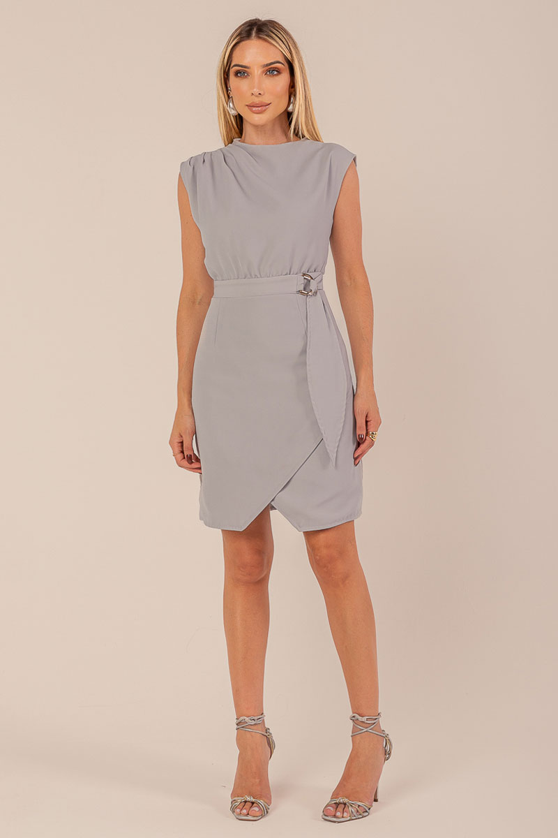 Miss Misses - Dress Miss Misses With Gray Metal Detail - 54333064