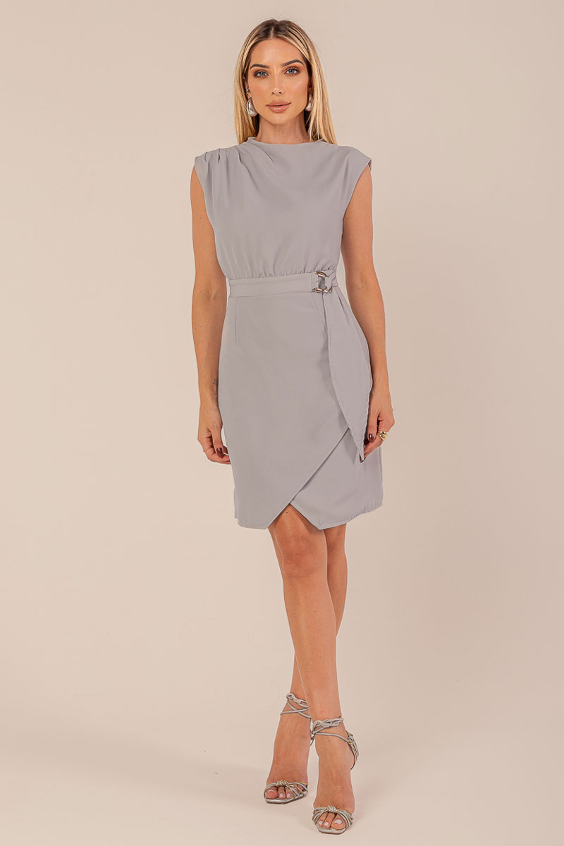 Miss Misses - Dress Miss Misses With Gray Metal Detail - 54333064