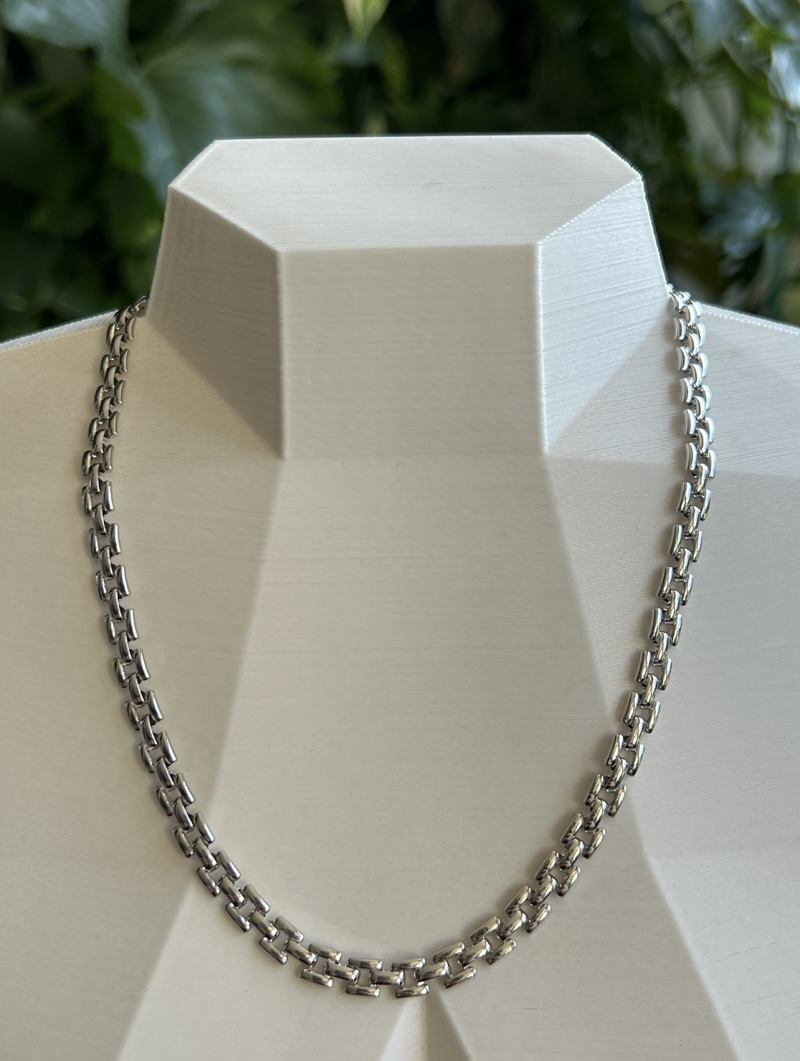 Mikabe - Necklace chain Rhodium Watch Btanklet - MK1763