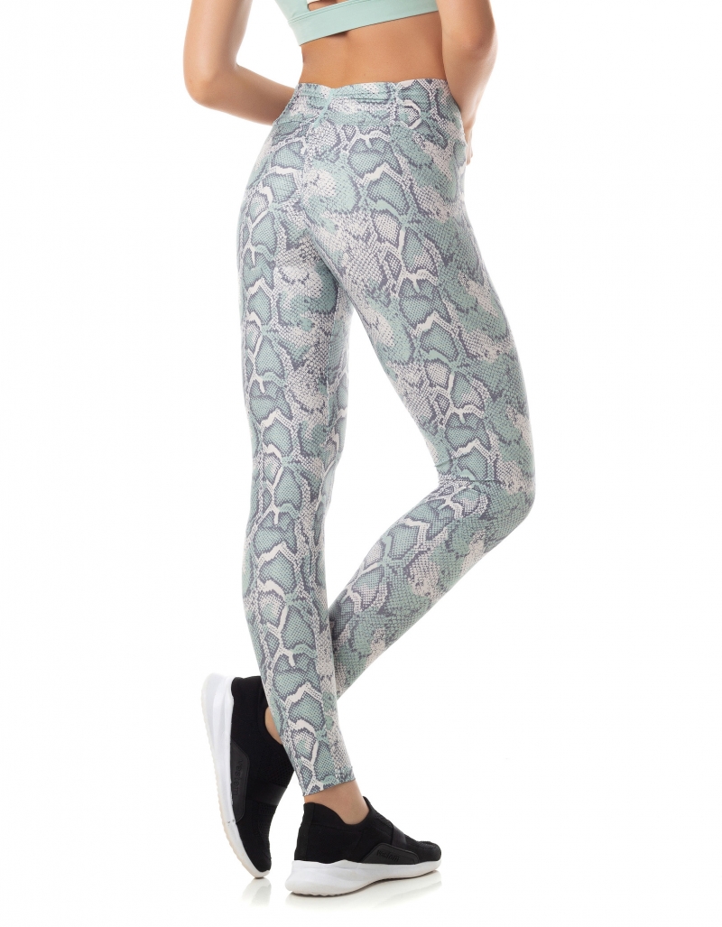 Vestem - Bonina Savage Green and Off White Leggings and Top Set - CJ96.E1168