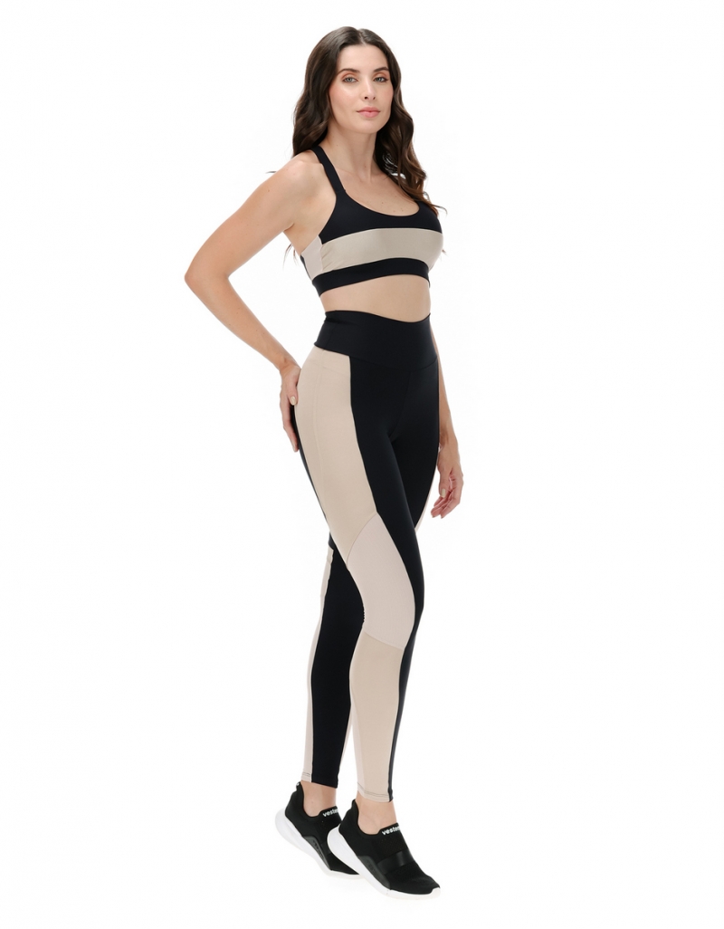 Vestem - Black Gold Leggings and Top Set - CJ107.C0002