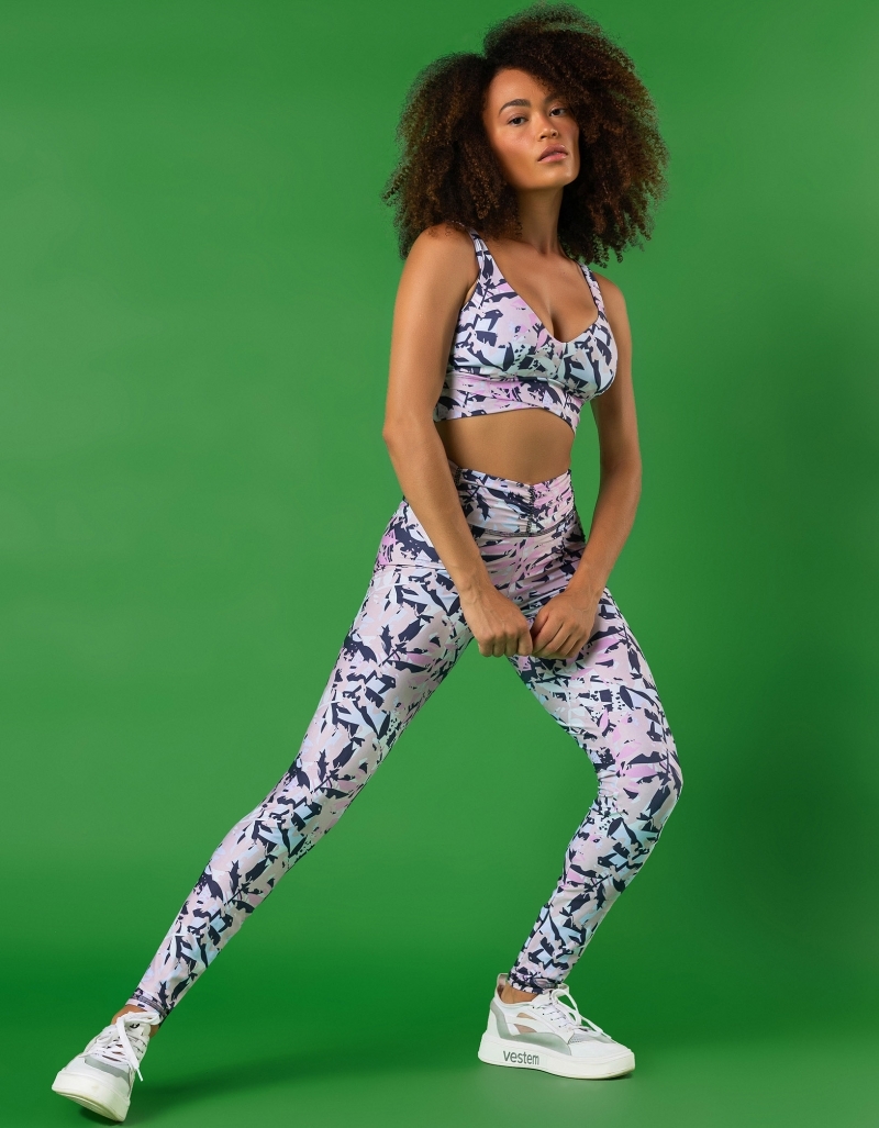 Vestem - Conjunto Legging Fuso e Top Salve Flower Abstract - CJ109.E1229