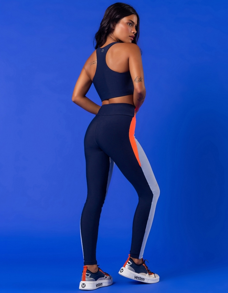 Vestem - Dark Navy Paris Leggings and Top Set - CJ113.C0173