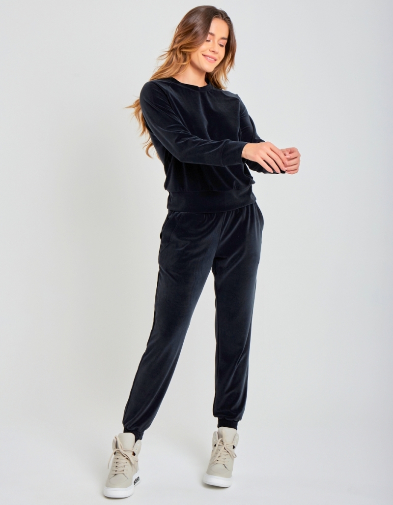 Vestem - Tatiana Long Sleeve Pants and Shirt Set Black - CJ29.C0002