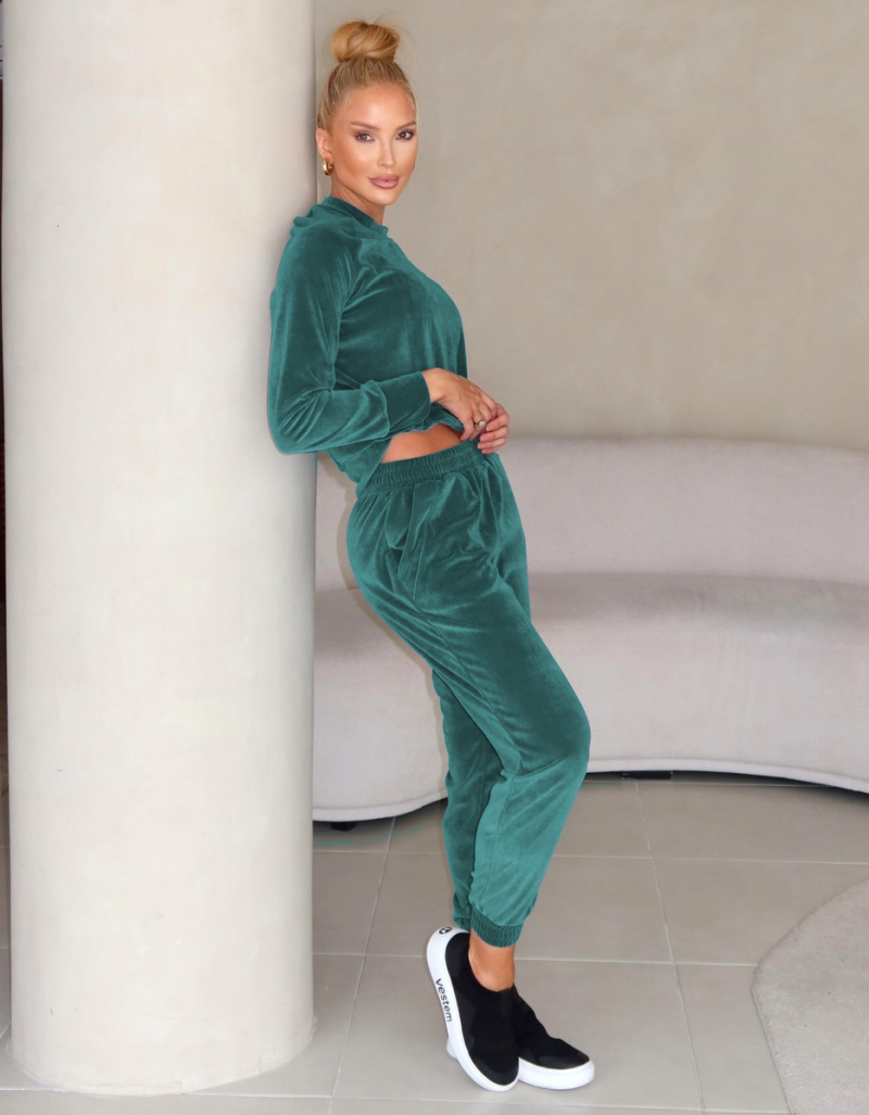 Vestem - Tatiana Verde Palace Pants and Long Sleeve Shirt Set - CJ29.C0429