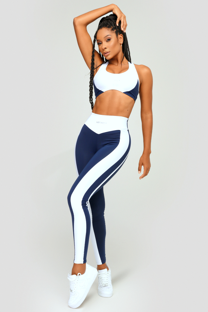 Lets Gym - Dark Blue Crystal Legging - 2478AZE