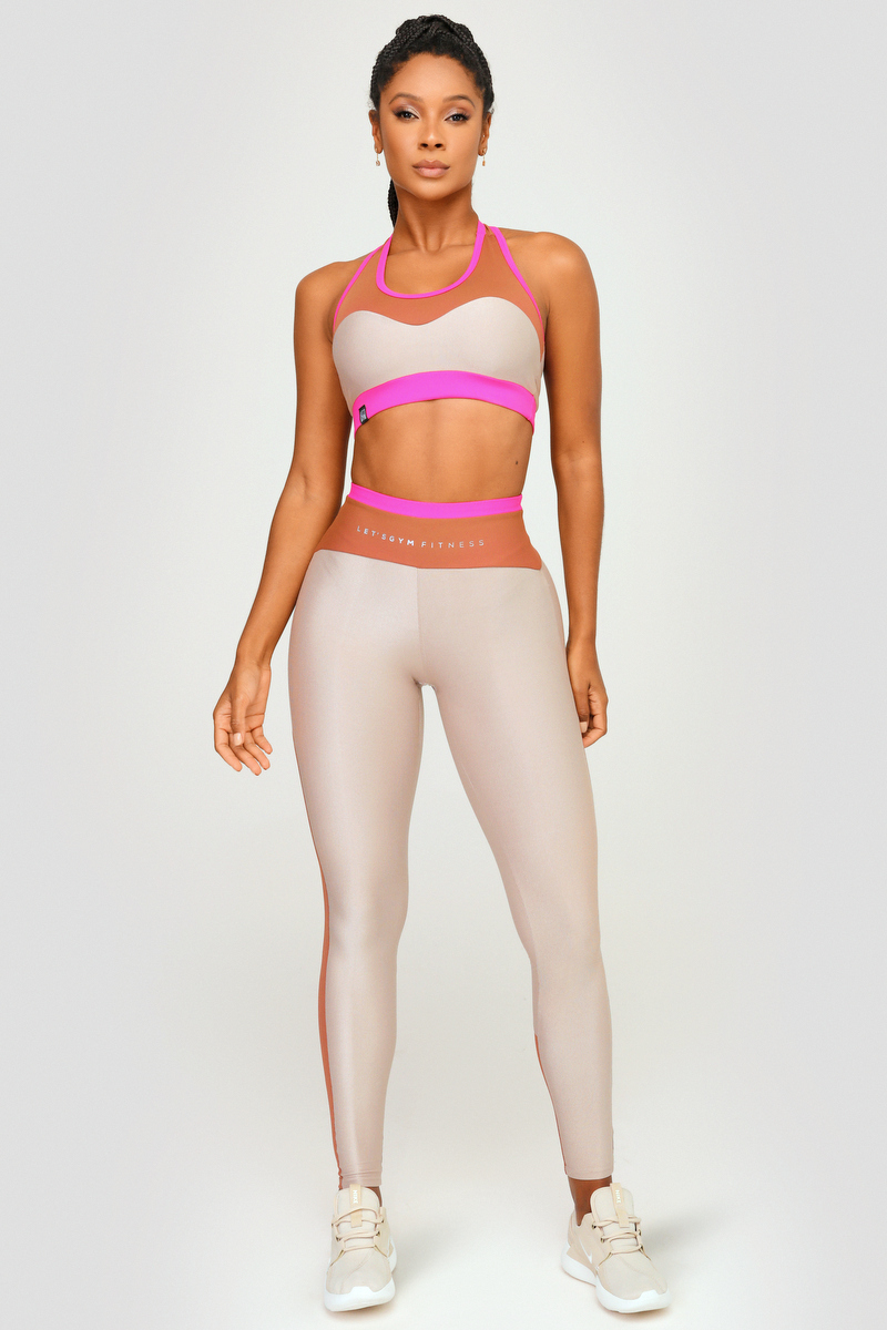 Lets Gym - Legging Details Nude - 2459ND