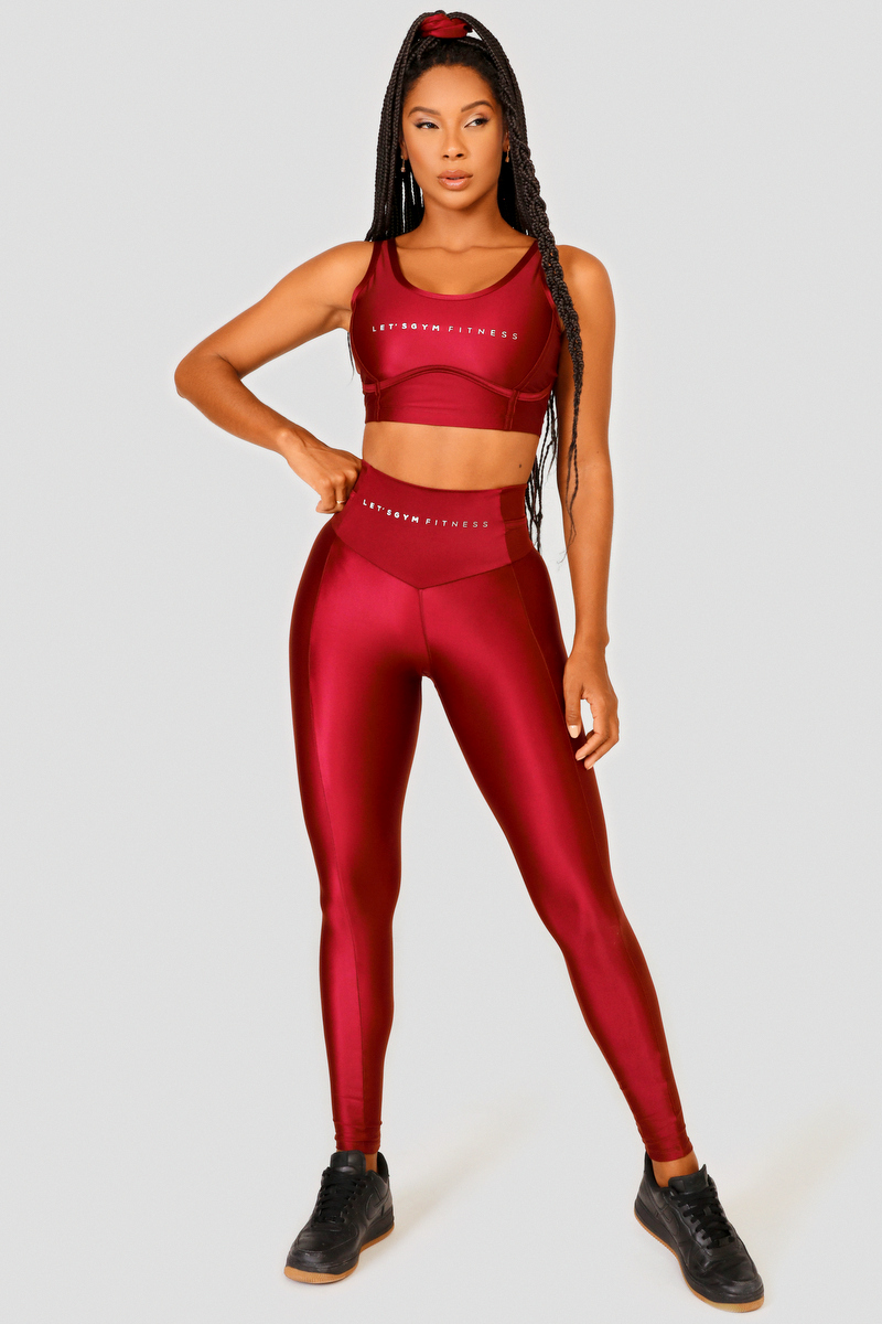 Lets Gym - Legging Status Vermelho Rubi - 2454VMR