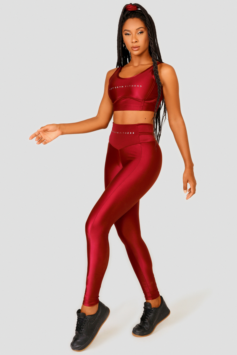 Lets Gym - Ruby Red Status Legging - 2454VMR