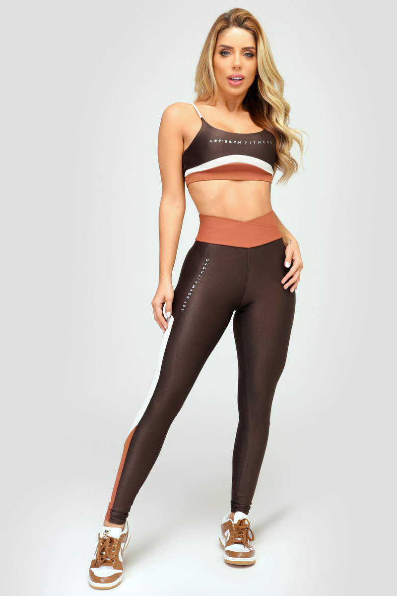 Lets Gym - Legging Sucess Coffee - 2466CF