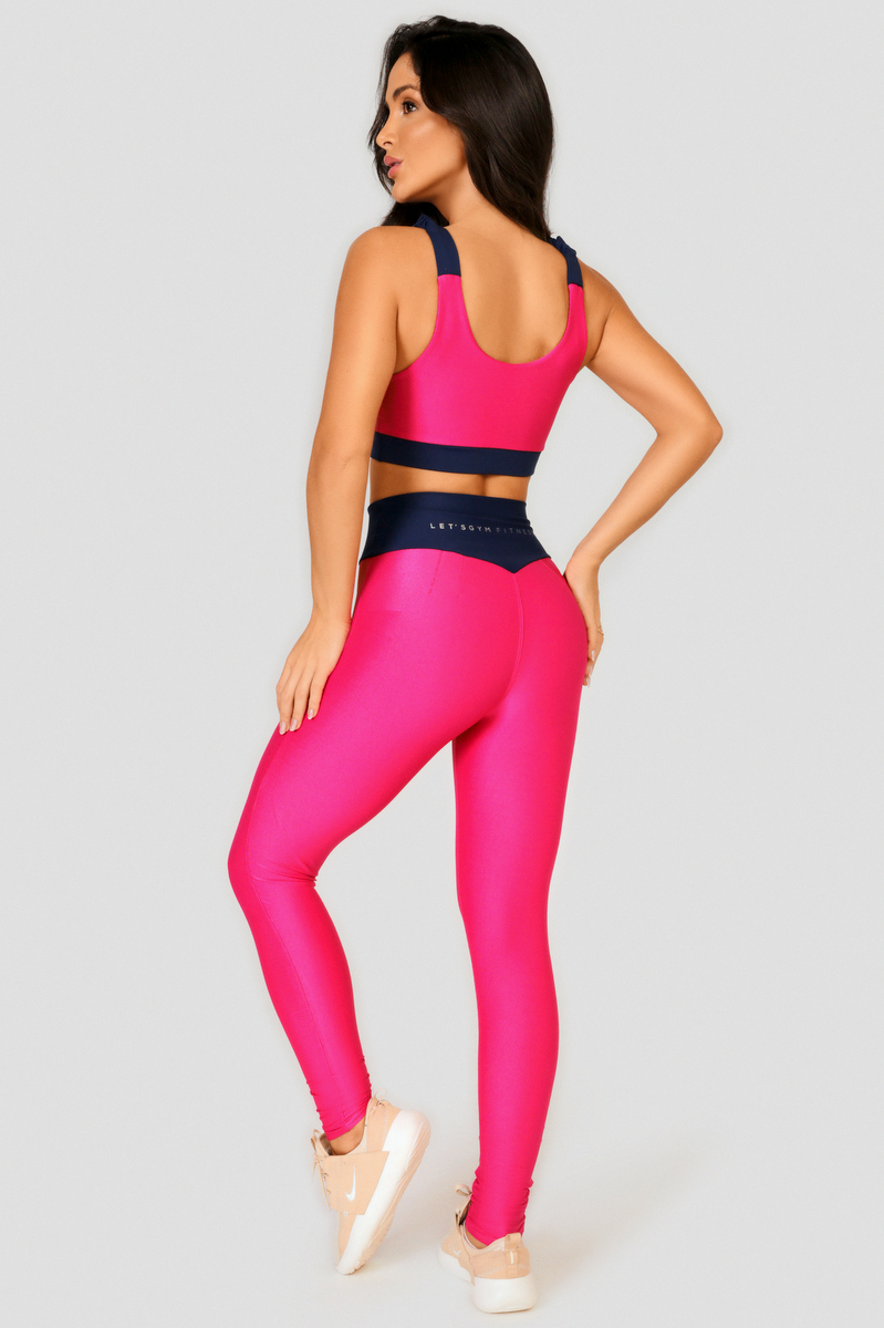 Lets Gym - Pink Disruptive Legging - 1908BRP