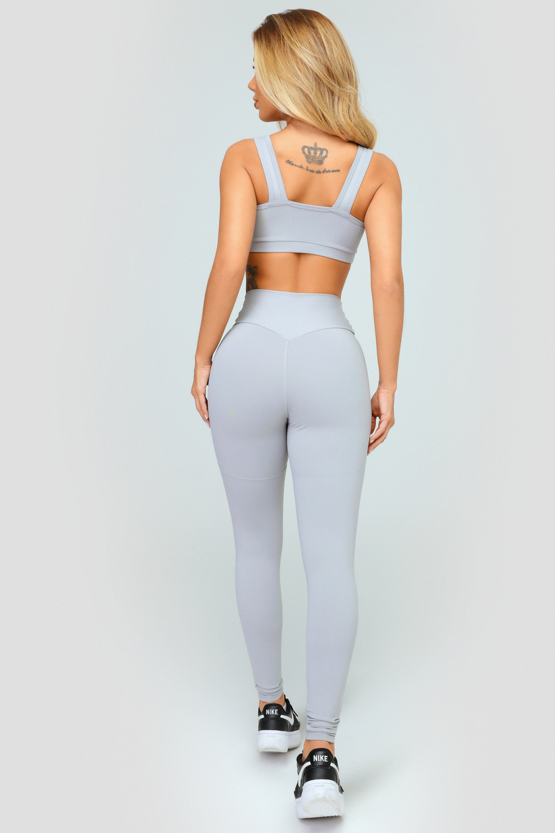 Lets Gym - Legging Candy Cinza Claro - 2305CZC