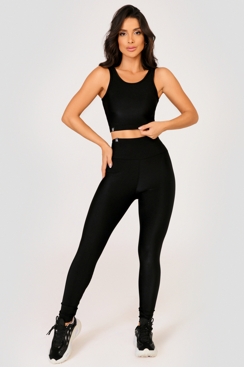 Lets Gym - Black Gold Rib Legging - 2520PT