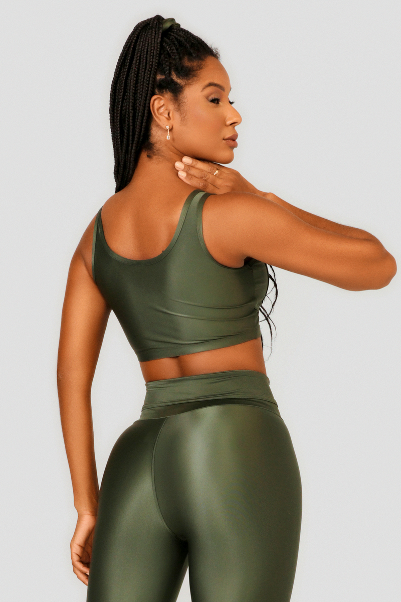 Lets Gym - Top Military Green Status - 2453VDM