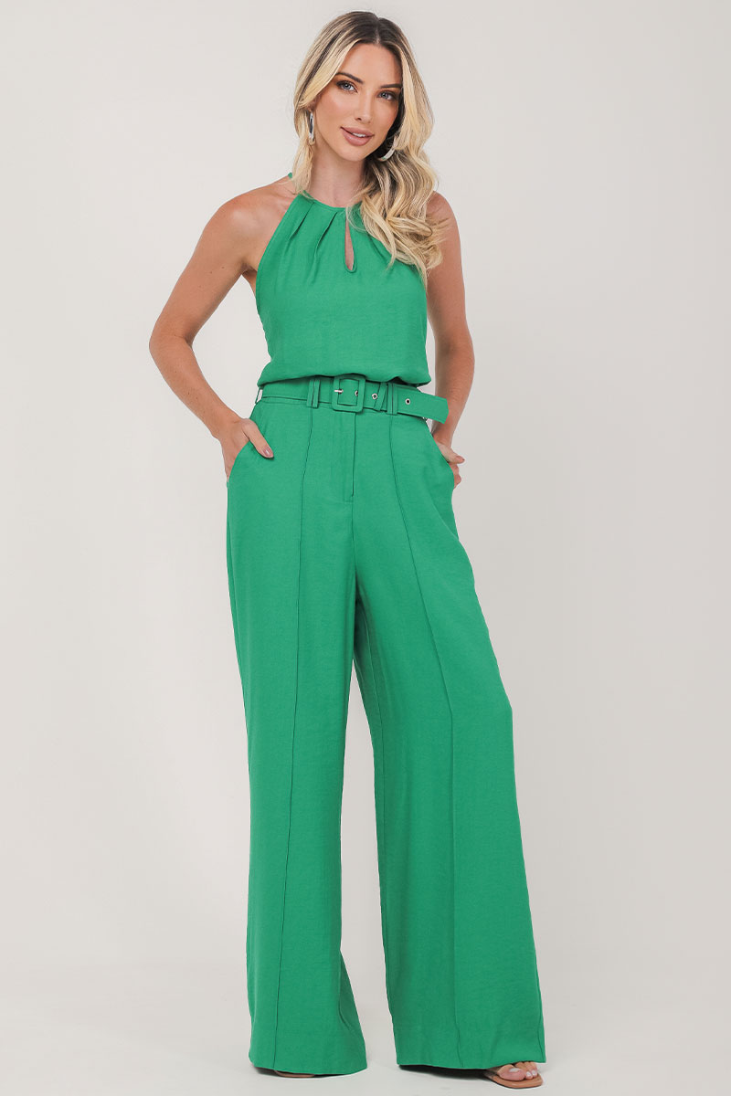 Miss Misses - Pants Miss Misses Alfaiataria C/Belt Verde - 54299VERD