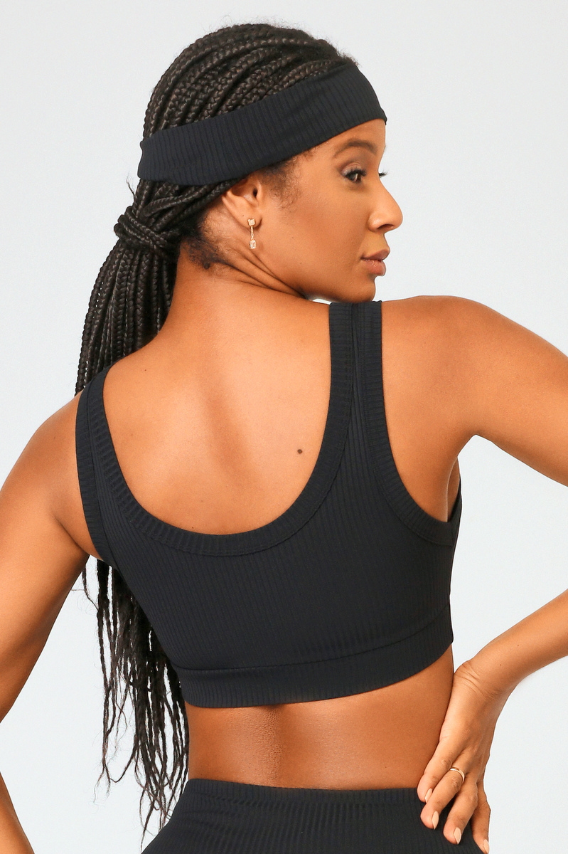 Lets Gym - Faixa de Cabelo Comfort Rib Preto - 2494PT