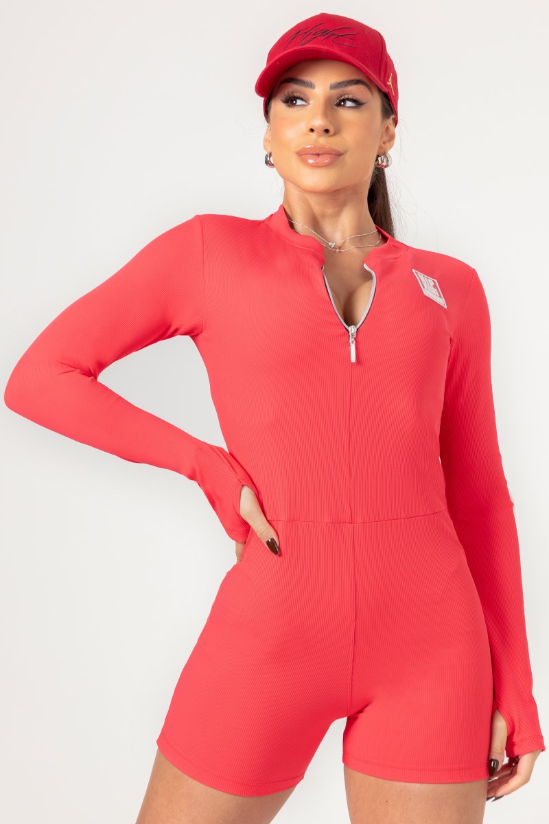 Hipkini - Romper Favorite Red Long Sleeve - 33330676