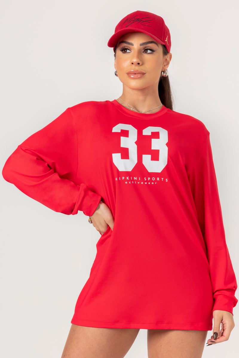 Hipkini - Large Favorite Red Long Sleeve T-Shirt - 33330677