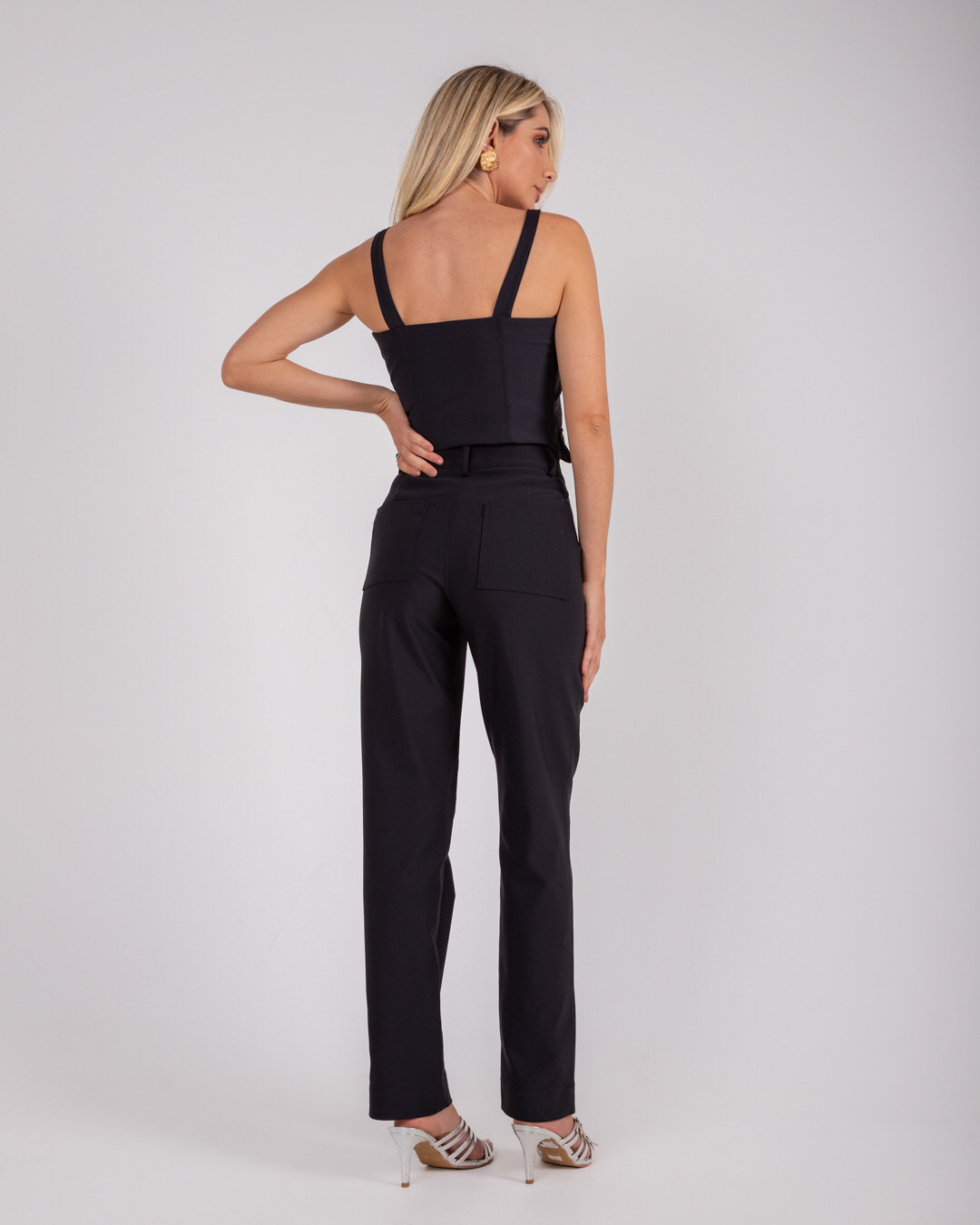 Miss Misses - Pants Miss Misses Detail Lapel Front Black - 54061PRETO