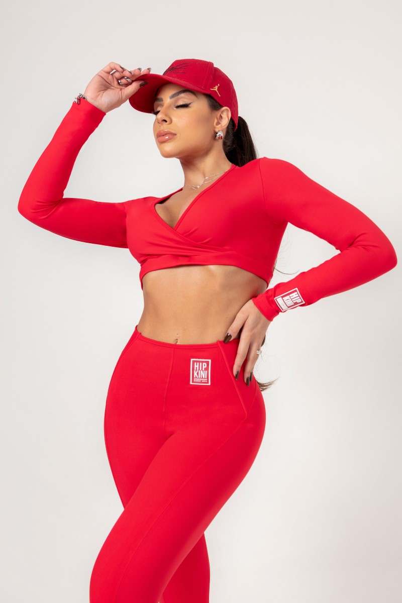 Hipkini - Cropped Favorite Red Long sleeve - 33330665