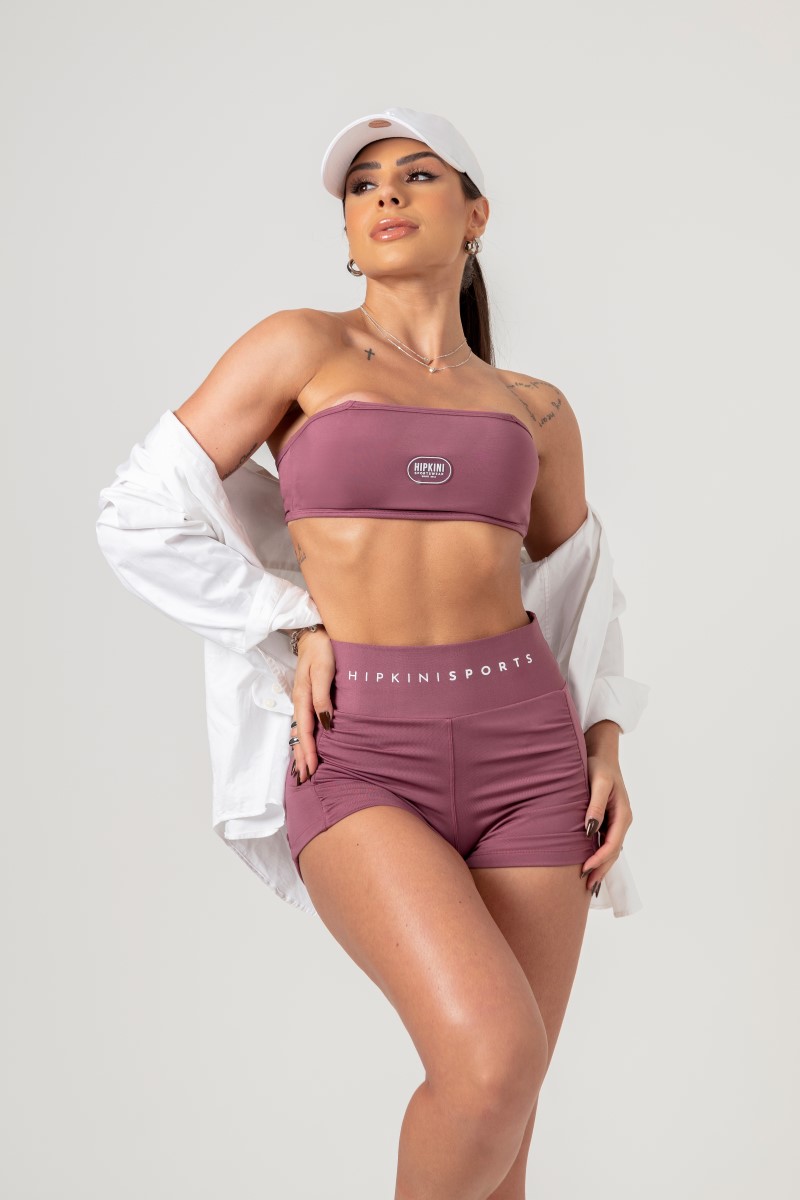 Hipkini - Favorite Matte Pink Shorts with Ruching and Silk - 33330661