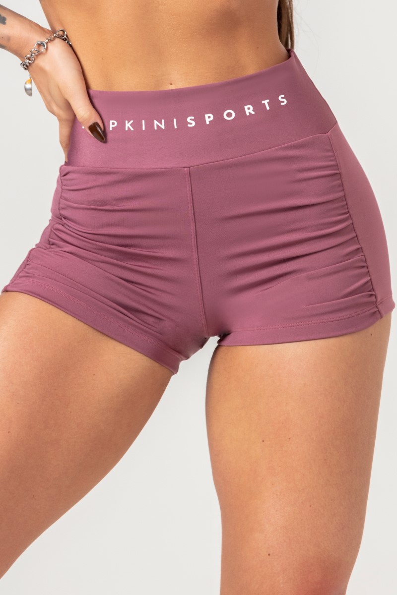 Hipkini - Favorite Matte Pink Shorts with Ruching and Silk - 33330661