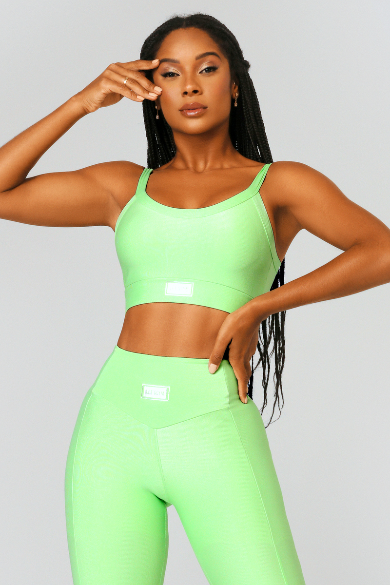 Lets Gym - Bright Neon Green Top - 2141BVDN