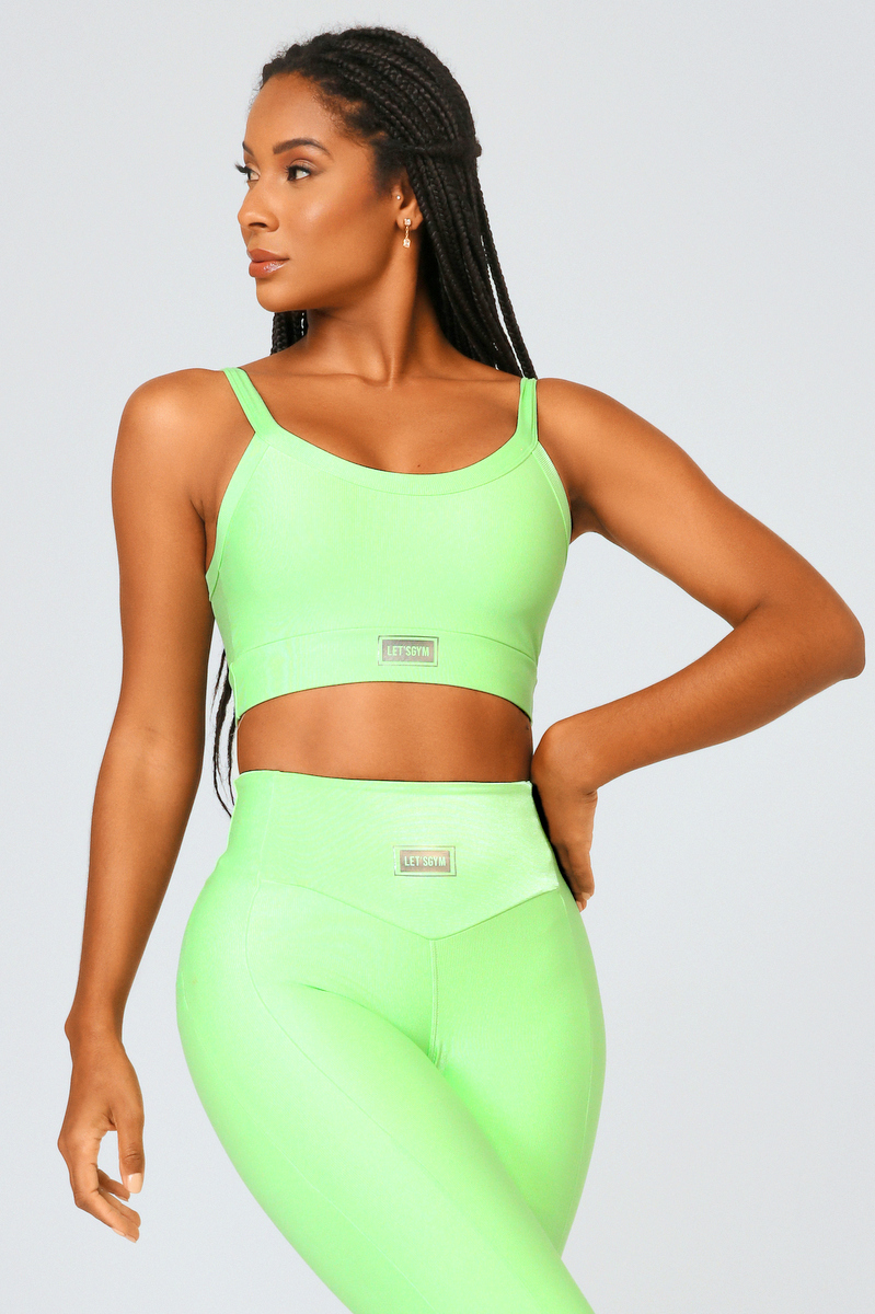 Lets Gym - Bright Neon Green Top - 2141BVDN