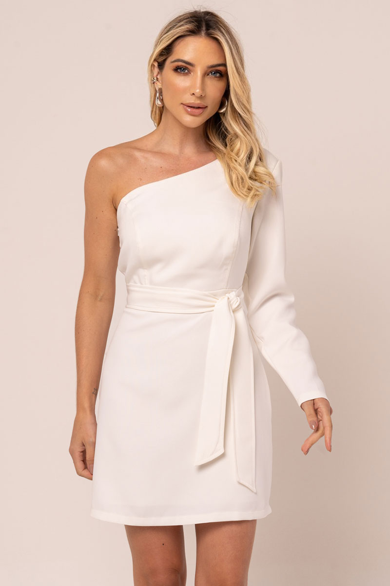 Miss Misses - Dress Miss Misses Tubinho sleeve Nula Belt Off White - 54267OFF