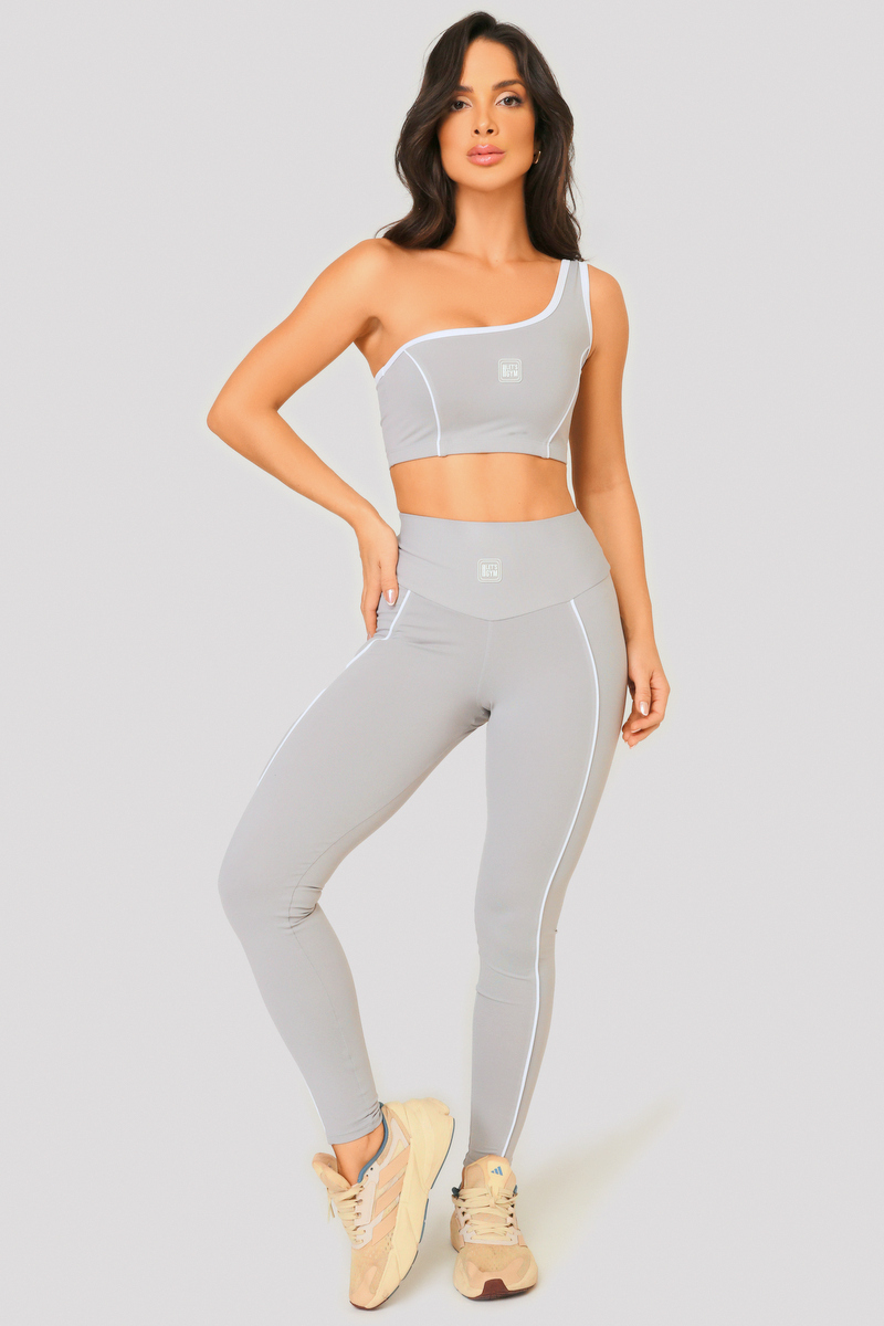 Lets Gym - Light Gray Dynamic Leggings - 2514CZC