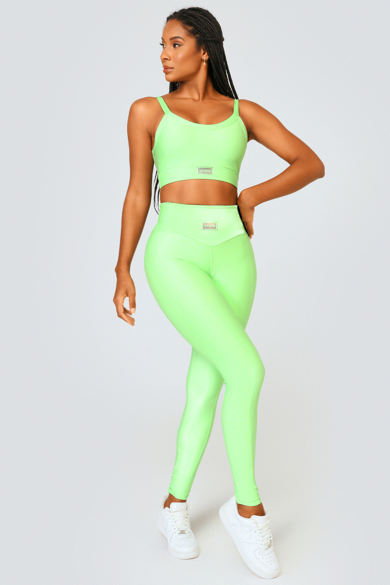 Lets Gym - Bright Neon Green Leggings - 2142BVDN