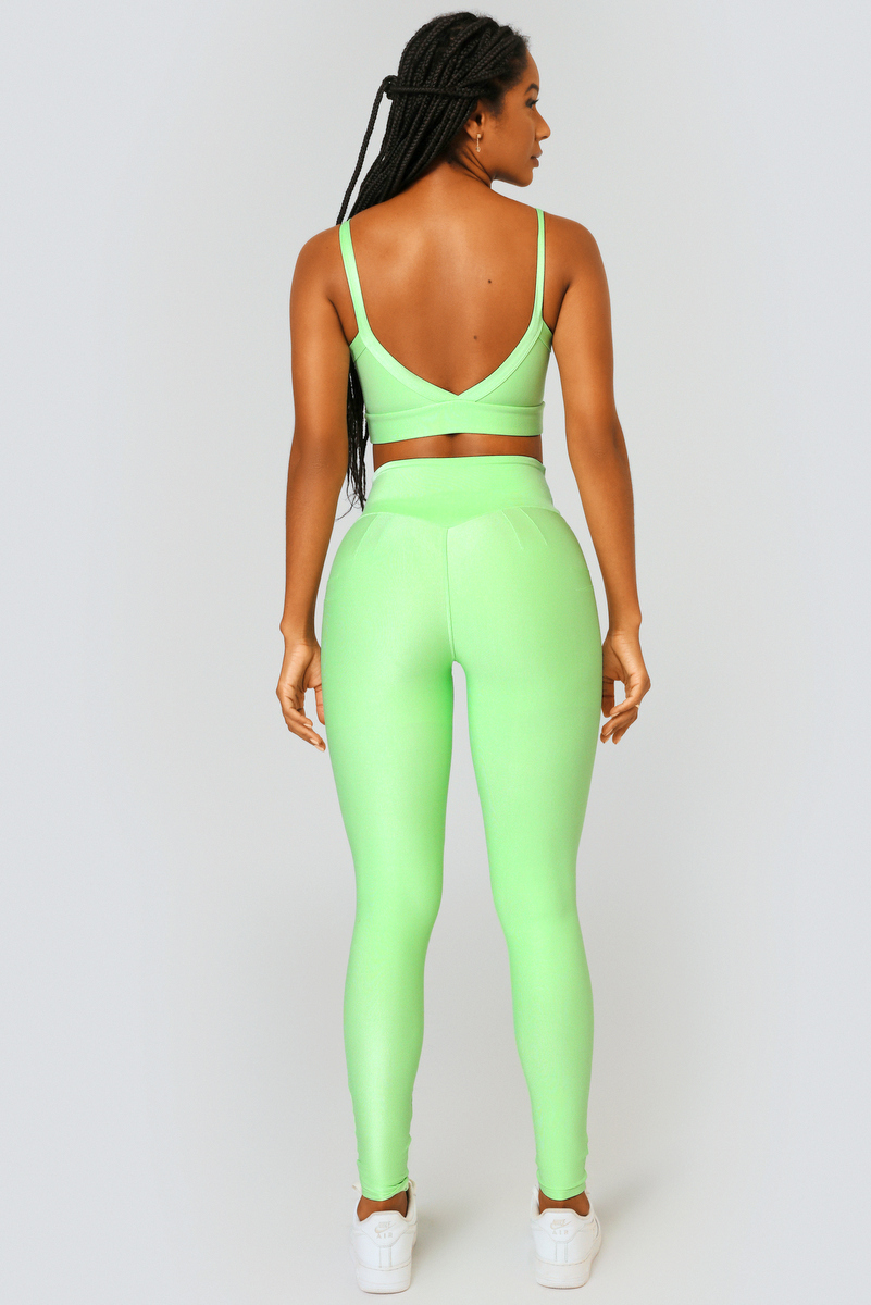 Lets Gym - Bright Neon Green Leggings - 2142BVDN