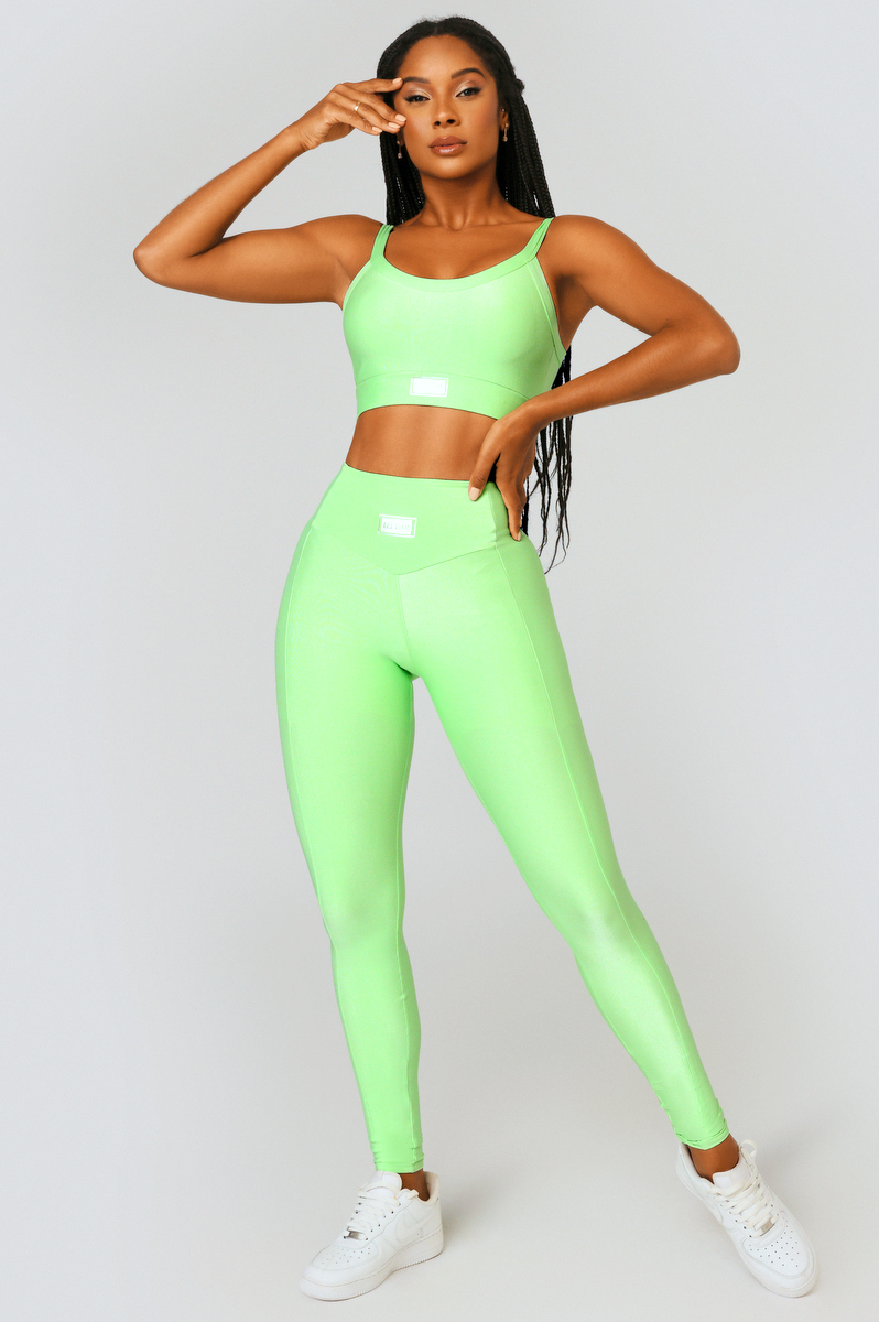 Lets Gym - Bright Neon Green Leggings - 2142BVDN