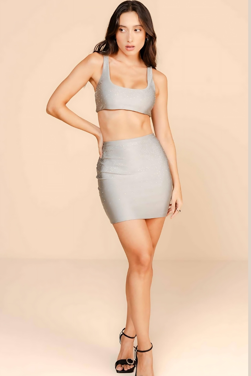 Labellamafia - Skirt Shine Gray Labellamafia - 33586