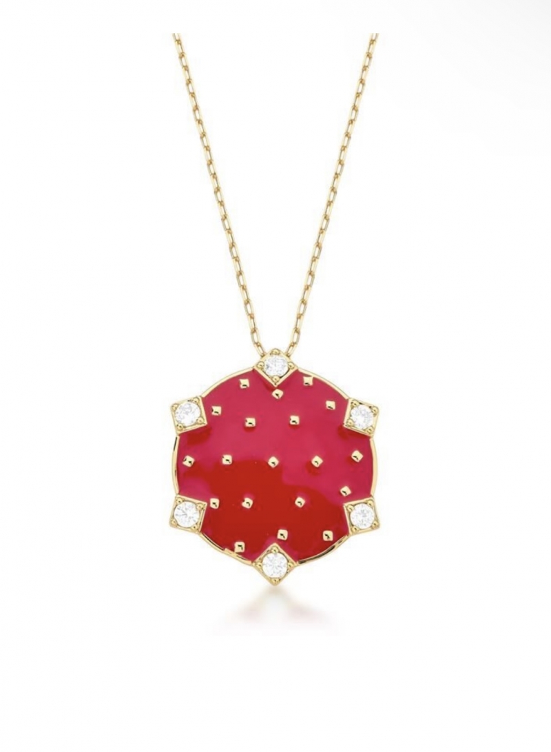 Mikabe - Orion Red Enamel Necklace - MK1783