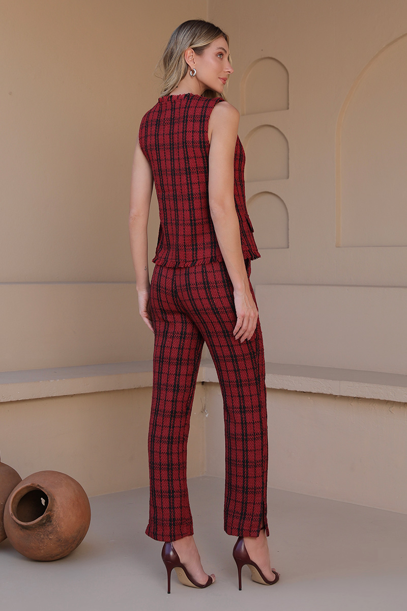 Dot Clothing - Set Dot Clothing Tweedy Red Check - 2381VERMELHO