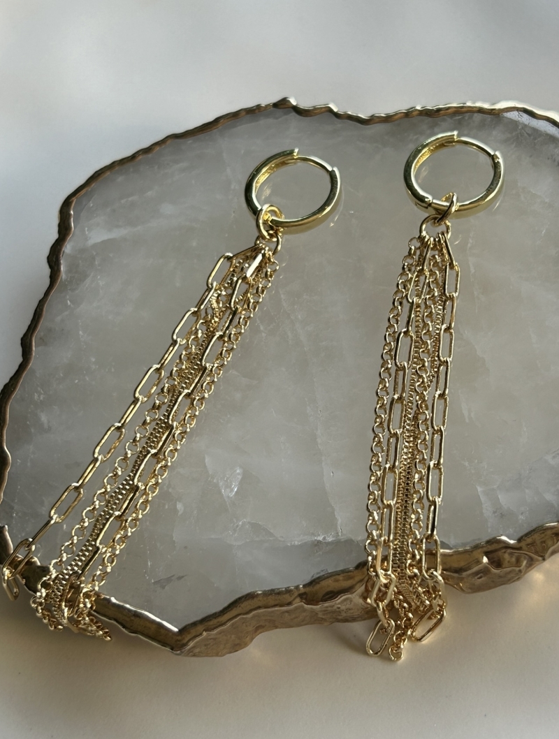 Mikabe - Earring Hoop Pendant chains - MK1798