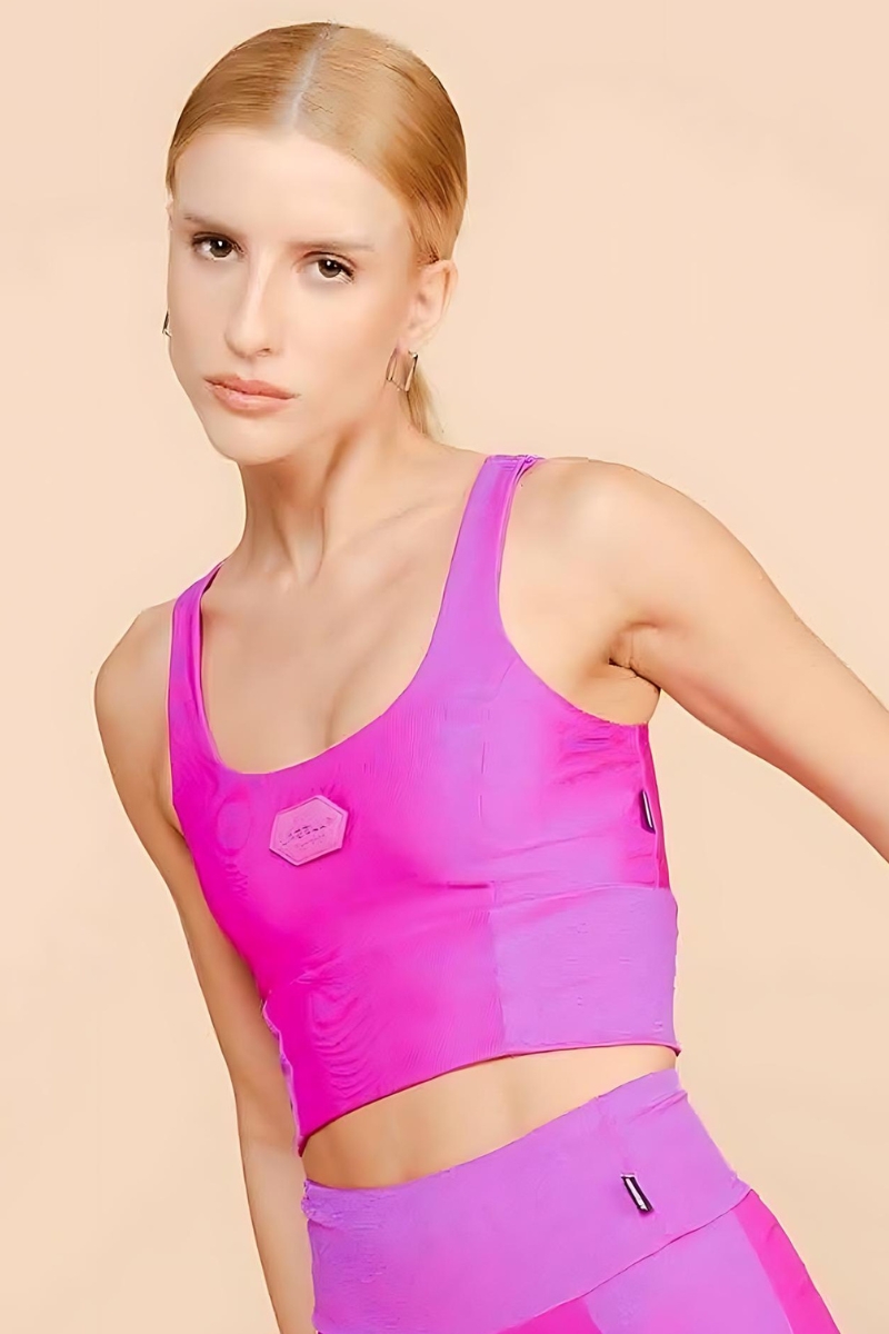 Labellamafia - Labellamafia Pink Fashion Sports Top and Shorts Set - 33860