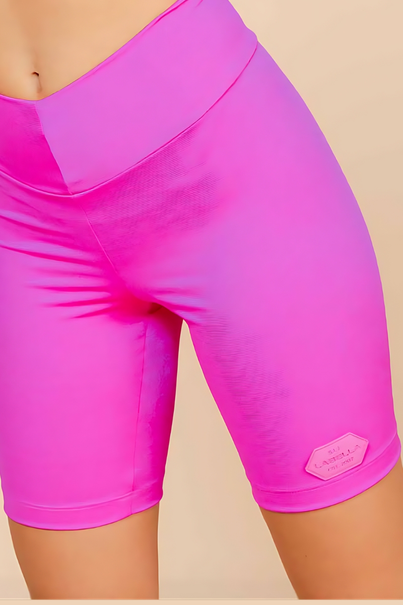 Labellamafia - Labellamafia Pink Sports Shorts - 33872