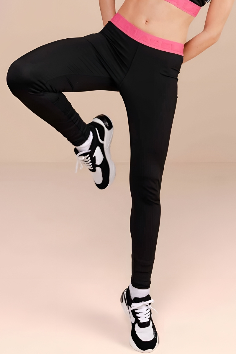 Labellamafia - Labellamafia Sport Black Elastic Legging - 33905