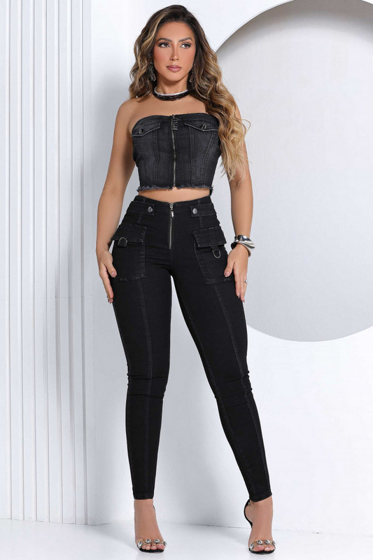 Pit Bull Jeans - Black Pit Bull Hot Pants - 82138