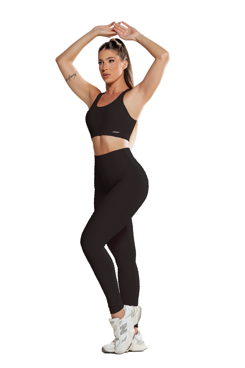 Garotafit - Black Genovessi Long Set - FCS313A