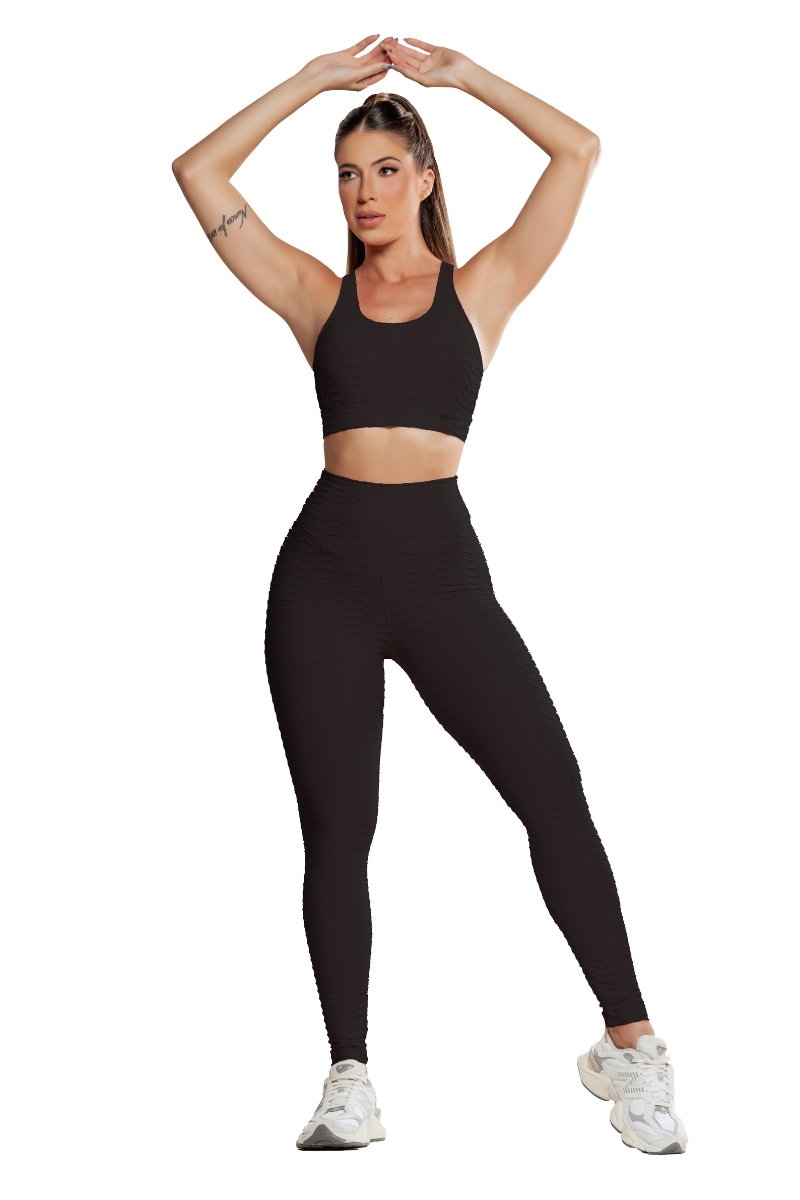 Garotafit - Black Genovessi Long Set - FCS313A