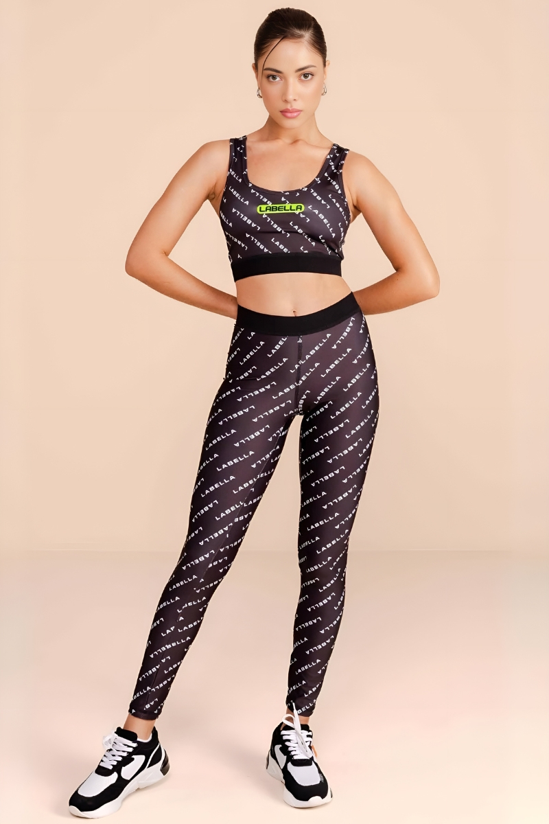 Labellamafia - Labellamafia Printed Sports Leggings - 33707