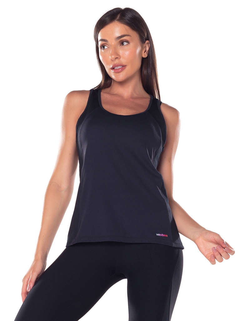 Vestem - Dry Fit Tank Shirt tankrback Cosmic Black - REG775.V25.C0002